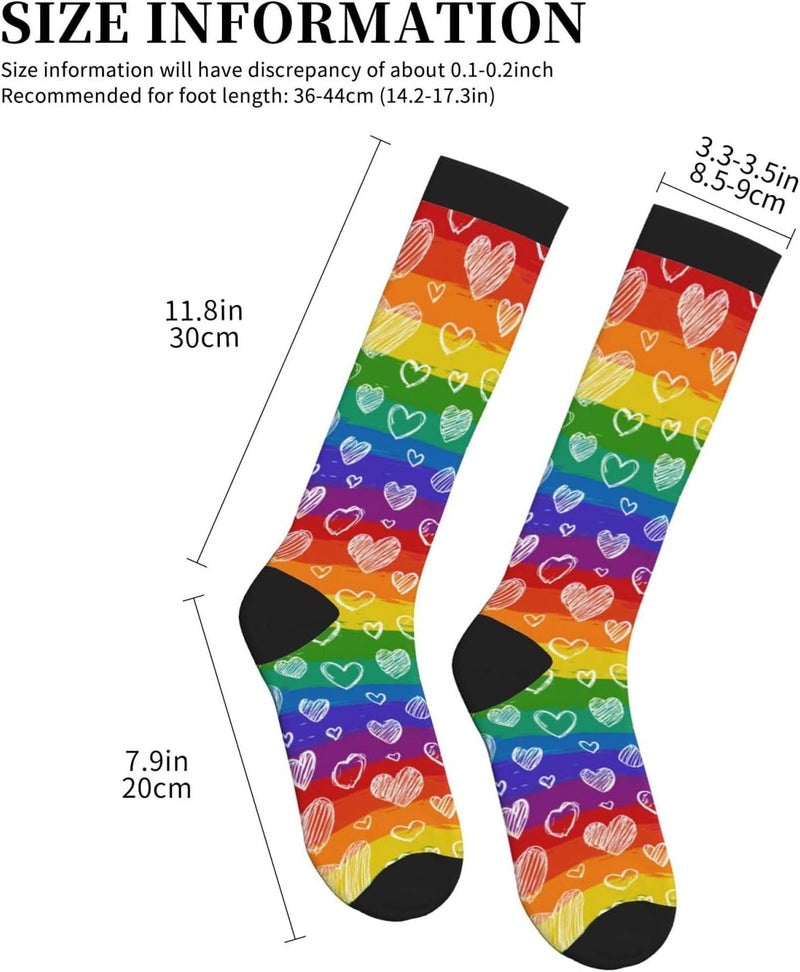 thmnj Compression Socks Knee High Support Socks for Women Men Circulation Stockings for Athletic Running Cycling Flying - Image 2